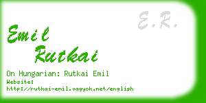 emil rutkai business card